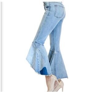 American Bazi Womens Jeans Size 28 Denim Distressed Flare Bell Bottoms